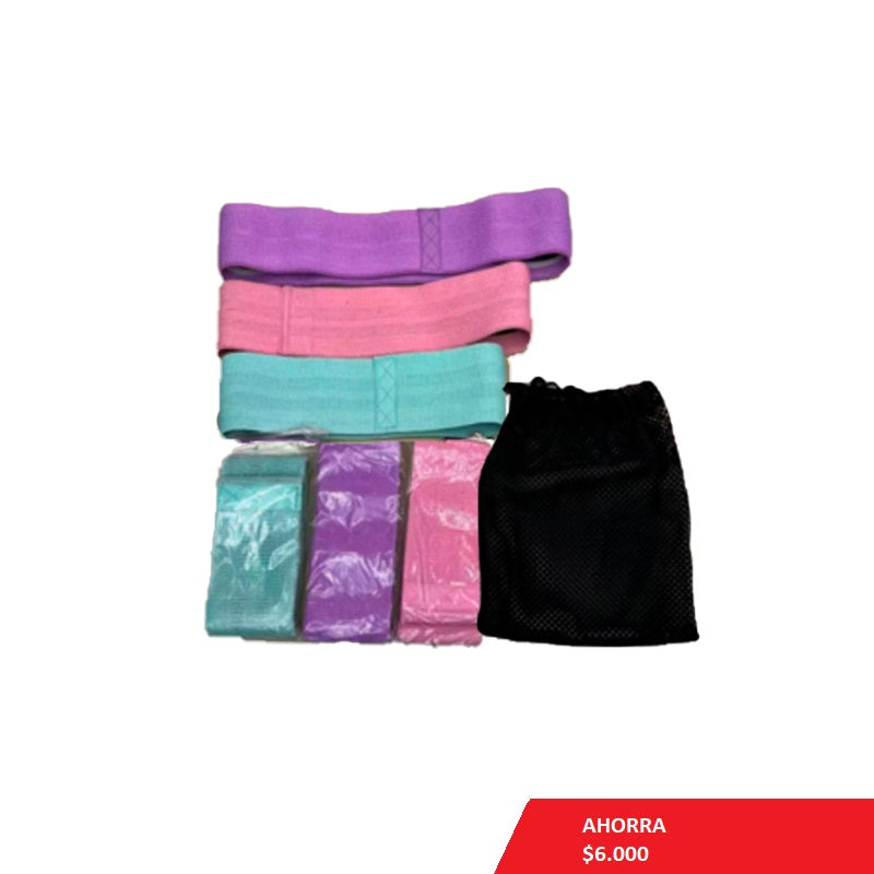Set de 3 Bandas de Resistencia para Gimnasio