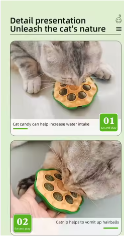 Juguete Plástico Set de 7 Bolas de Catnip Natural para Gato X 3 unidades- TCC0020