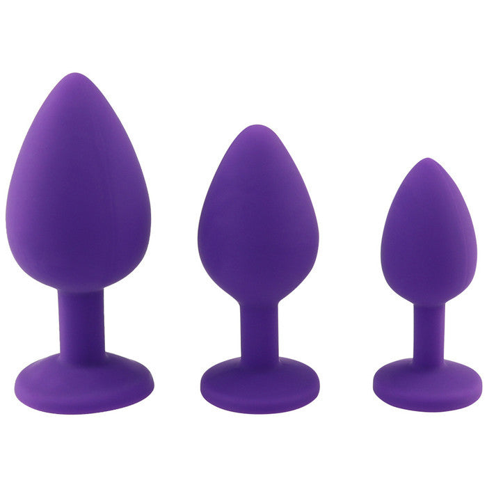 Plug Anal De Silicona Con Joya- Talls M