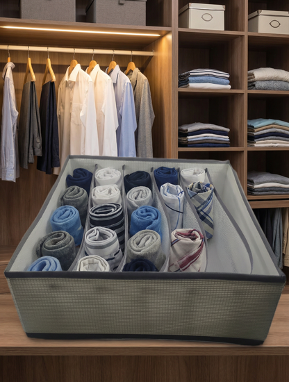 Organizador de Ropa Plegable con 7 Compartimentos 32 cm X 32m X 12cm X 3 unidades - TCC0026
