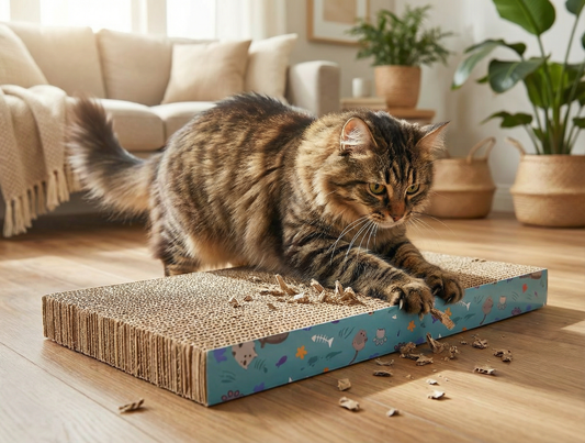 Rascador de cartón para gato  afilador de uñas (FELIX) - TCC0017