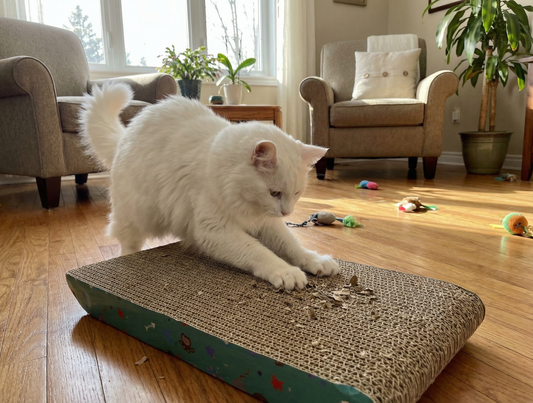 Rascador de carton para gato  afilador de uñas (ZAZU) - TCC0018