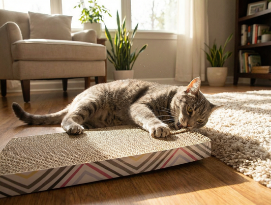 Rascador de cartón para gato  afilador de uñas (SALEM) - TCC0015