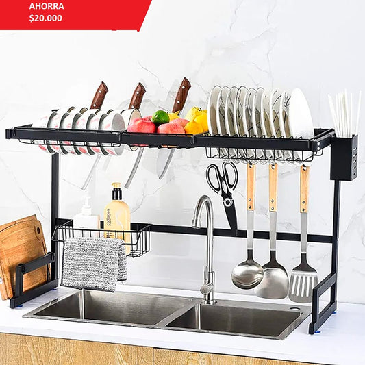 Escurreplatos de Acero Inoxidable Sobre Fregadero organizador